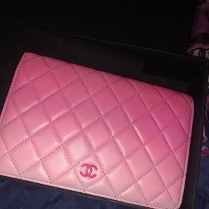 Chanel Pink Ombré Lambskin Wallet
